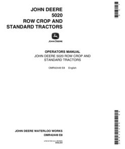 John Deere 5020 Row-Crop Tractor Operator's Manual (OMR42449)
