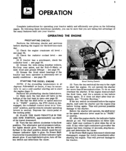 Alternative view of John Deere 3020 Tractor (150001-) Operator's Manual (OMR48271)