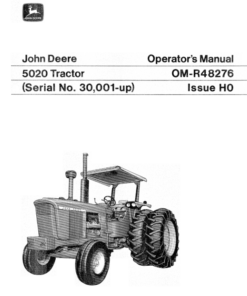 John Deere 5020 Row-Crop Tractor Operator's Manual (OMR48276)