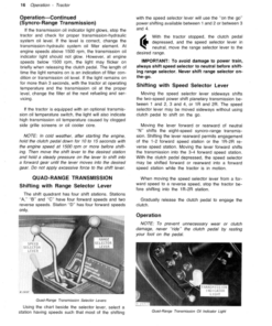 Alternative view of John Deere 4630 Tractor Operator's Manual (OMR65495)
