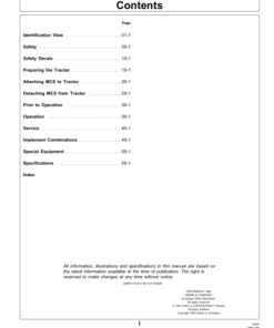 Alternative view of John Deere 346T Material Collection System Operator's Manual (OMRA1176181)