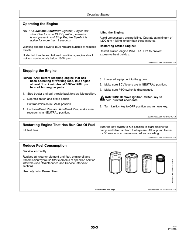 John Deere 7630, 7730, 7830, 7930 Tractors (020000-) (Export Edition) Operator's Manual (OMRE299303) - Image 2