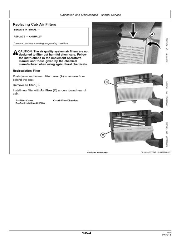 John Deere 9230, 9330, 9430, 9530, 9630 Tractors (016000-) Operator's Manual (OMRE312186) - Image 2