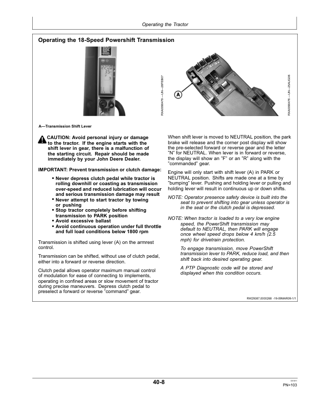 John Deere 9430T, 9530T, 9630T Tractors (912000-) (European Edition) Operator's Manual (OMRE312225) - Image 2
