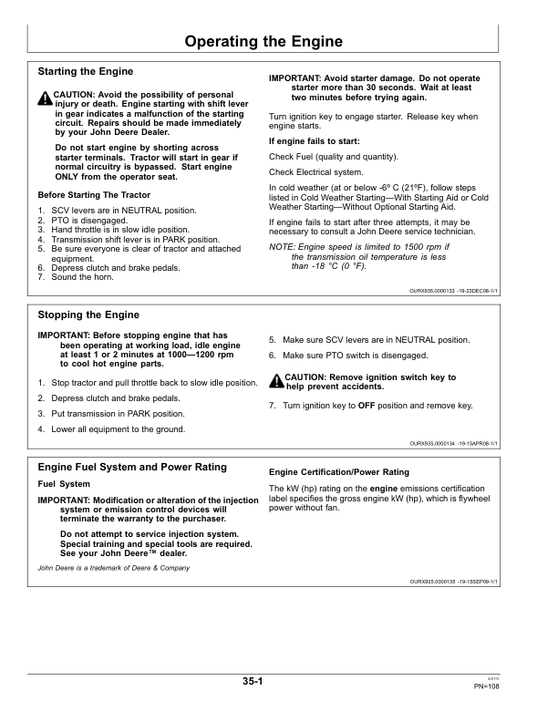 John Deere 8295RT, 8320RT & 8345RT Tractors European Edtion (902501-912000) Operator's Manual (OMRE314044) - Image 2