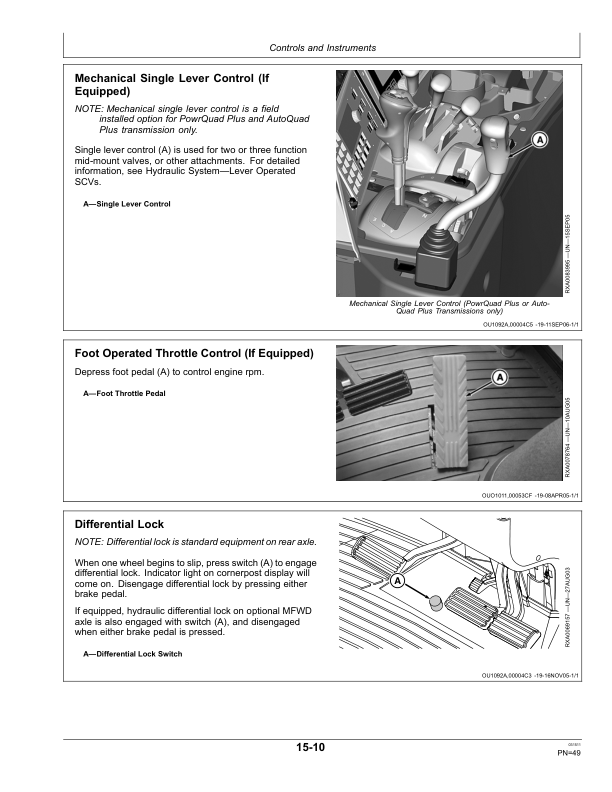 John Deere 7630, 7730, 7830 & 7930 Tractors North America (035000-042000) Operator's Manual (OMRE325992) - Image 4