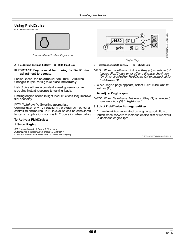 John Deere 8310RT 8335RT & 8360RT Tractors Export Edition (907101- ) Operator's Manual (OMRE560331) - Image 2