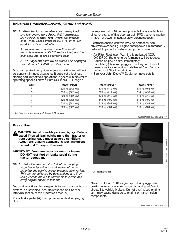 John Deere 9470R, 9520R, 9570R, 9620R Scraper Tractors Operator's Manuals (OMRE569066) - Image 2
