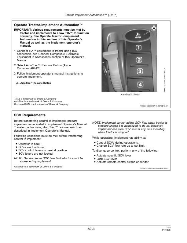 John Deere 9470R, 9520R, 9570R & 9620R Scraper Tractors North America (015000-052000) Operator's Manual (OMRE569066) - Image 3