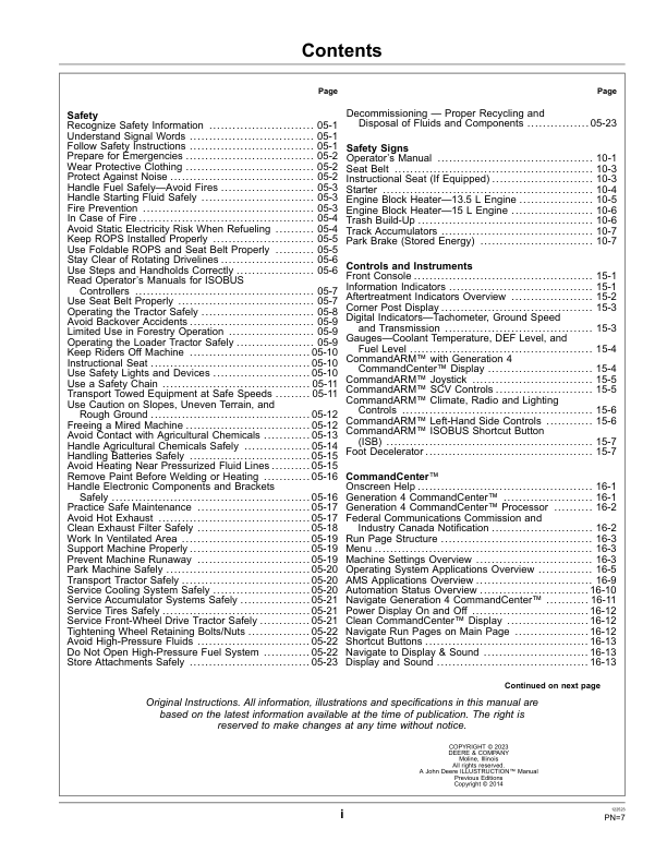 John Deere 9470RT, 9520RT & 9570RT Scraper Tractors North America (906000-915000) Operator's Manual (OMRE572653) - Image 4