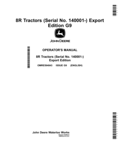John Deere 8245R, 8270R, 8295R, 8320R, 8335R, 8345R, 8370R, 8400R Tractors Operator's Manual (OMRE594843)