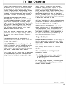 Alternative view of John Deere 300 Series 4039, 4045, 6068 Marine Engines Operator's Manual (OMRG20144)