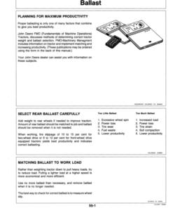 Alternative view of John Deere 850 (016001-), 950 (020001-), 1050 (011001-) Includes Roll Gard Info Operator's Manual (OMRW19870)