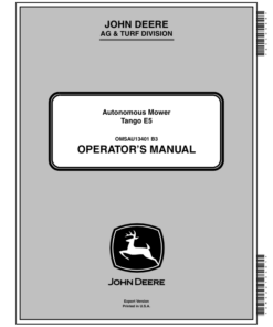 John Deere Tango E5 Autonomous Mowers (Sabo) Software Version 3.0.1 Operator's Manual (OMSAU13401)