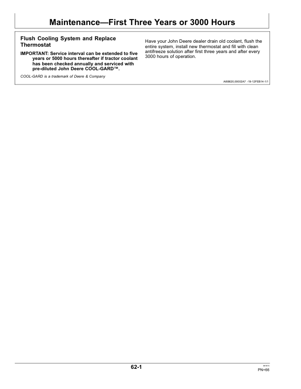 John Deere 5083E Limited, 5093E Limited, 5101E Limited (Stage IIIA) Tractors Maintenance Guide (July 2011) (440000-) Operator's Manual (OMSJ12944) - Image 3