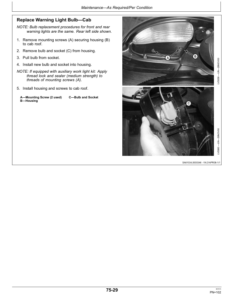 Alternative view of John Deere 5065M, 5075M (Stage IIIB), 5085M, 5095M, 5095MH, 5105M, 5105ML (Stage IIIA) Tractors Maintenance Guide (December 2010) Operator's Manual (OMSJ13440)