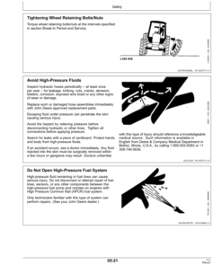 Alternative view of John Deere 5083E Limited, 5093E Limited, 5101E Limited (Stage IIIA) Tractors Maintenance Guide (September 2010) (340001-439999) Operator's Manual (OMSJ13556)