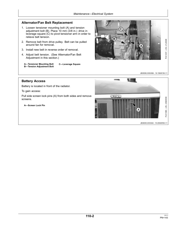 John Deere 6100B, 6110B Tractors Operator's Manual (OMSJ16425) - Image 2
