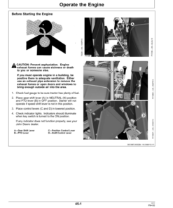 Alternative view of John Deere 5036C, 5042C Tractors Operator's Manual (OMSJ19681)