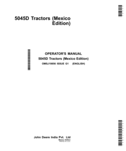 John Deere 5045D Tractors (Mexico Edition) Operator's Manual (OMSJ19856)