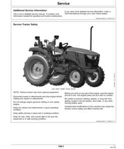 Alternative view of John Deere 3036E Tractor Operator's Manual (OMSJ32127)