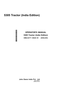John Deere 5305 Tractor Operator's Manual (OMSJ32771)