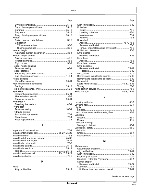 John Deere 730FD, 735FD, 740FD, 745FD Flexible Draper Platforms Operator's Manual (OMSKD700FDT) - Image 2