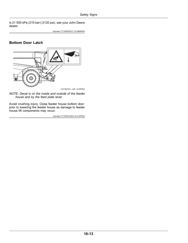John Deere S760, S770, S780, S790 Combines (150100-) Operator's Manual (OMSKDS700MY24) - Image 3