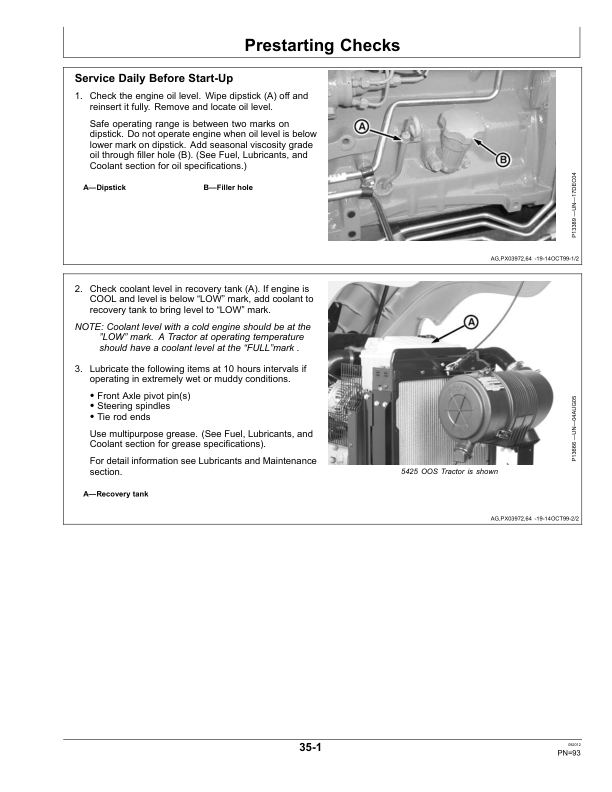 John Deere 5425, 5425 Orchard, 5425HC, 5625, 5625HC, 5725, 5725 Orchard, 5725HC Tractors Operator's Manual (OMSU21580) - Image 4