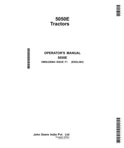 John Deere 5050E Tractors (European Edition) Operator's Manual (OMSU28964)