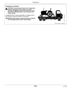 Alternative view of John Deere 5085M, 5095M, 5105M Tractors (Tier 3) OM & Maintenance Guide Operator's Manual (OMSU30124)