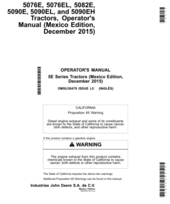 John Deere 5076E 5076EL 5082E 5090E 5090EL, 5090EH Tractors Operator's Manual (OMSU30479)