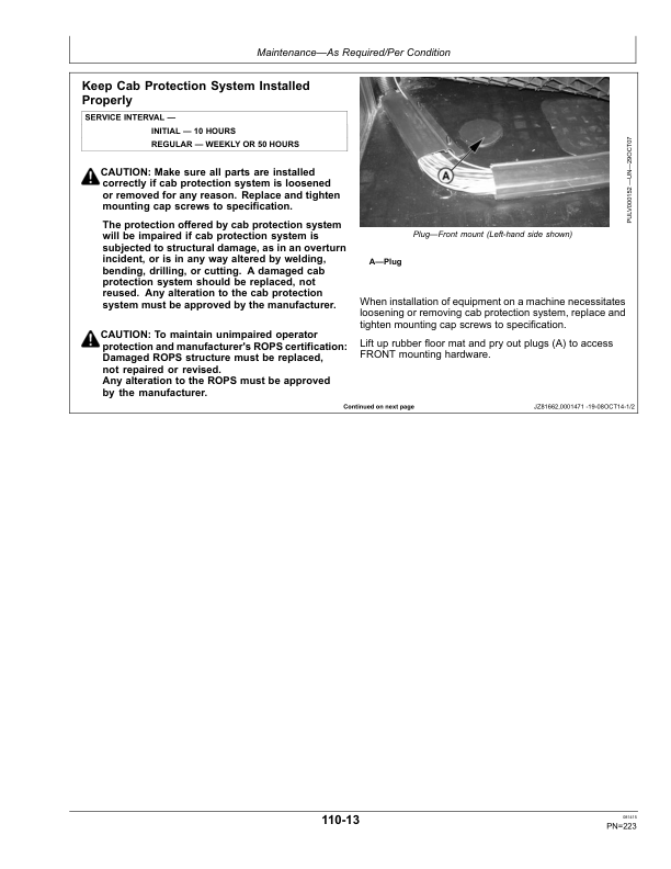 John Deere 5085M, 5095M & 5105M(Stage IIIA) Tractors Mexico Edition (October 2015) Operator's Manual (OMSU44926) - Image 2