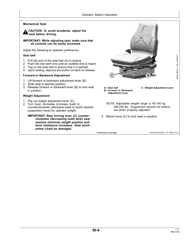 John Deere 5075M, 5090M, 5100M, 5100MH & 5115M (FT4) Tractors Operator's Manual (OMSU49165) - Image 2