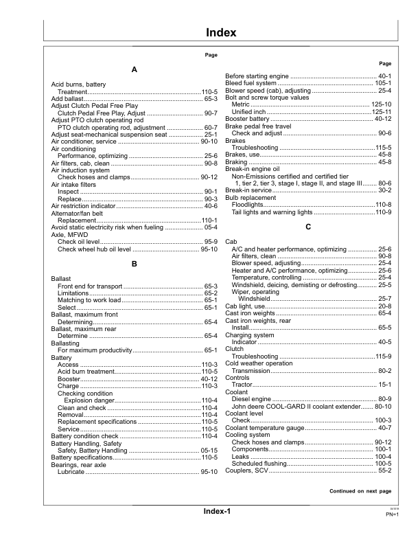 John Deere JD954, JD1104, JD1204-A, JD1354-A & JD1404-A Tractors Operator's Manual (OMSU51537) - Image 3