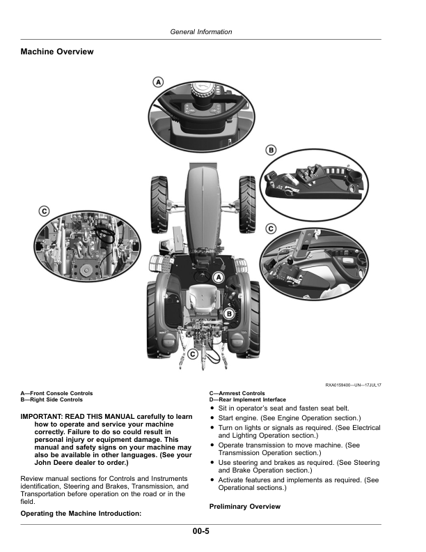 John Deere 5090R, 5100R, 5115R & 5125R (FT4) Tractors Operator's Manual (OMSU53451) - Image 2