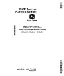 John Deere 5050E Tractors (Australia Edition) Operator's Manual (OMSU57365)