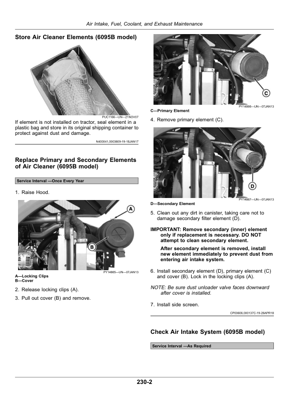 John Deere 6095B (500185-), 6110B (500643-), 6120B (500017-), 6135B (530161-), 6140B (500012-) Tractors Operator's Manual (OMSU59780) - Image 2