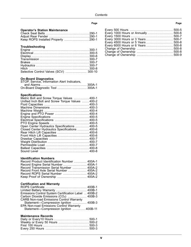 John Deere 5100ML, 5115ML, 5125ML (FT4) Tractors (May 2022-) (North American) Operator's Manual (OMSU64465) - Image 2