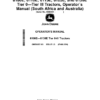 John Deere 6100E, 6110E, 6115E, 6125E, 6130E Tier 0—Tier III Tractors, Operator´s Manual (South Africa, Australia) (Export Edition) Operator's Manual (OMSU65193)