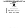 John Deere 6100E, 6110E, 6115E, 6125E, 6130E, 6105EH, 6120EH Tier 0—Tier III Tractors (Mexico, Export) Operator's Manual (OMSU65826)