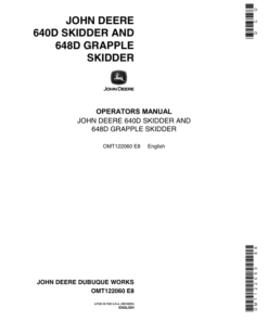 John Deere 640D, 648D Skidders Operator's Manuals (OMT122060)