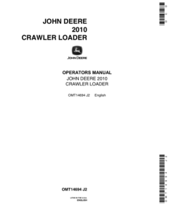 John Deere 2010 Crawlers Operator's Manuals (OMT14694)