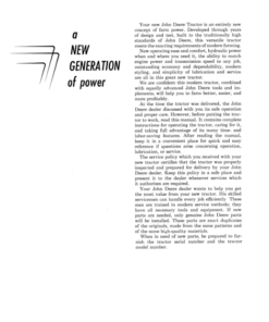 Alternative view of John Deere 2010 Row Crop Diesel Tractor Operator's Manual (OMT14697)