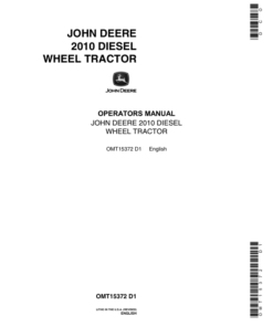 John Deere 2010 Tractors Operator's Manuals (OMT15372)