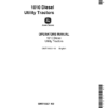 John Deere 1010 Diesel Utility Tractors Operator's Manual (OMT15501)