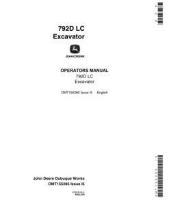 John Deere 792DLC Excavators Operator's Manuals (OMT155285)