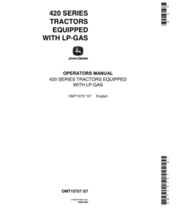 John Deere 420 Tractors Operator's Manuals (OMT15757)