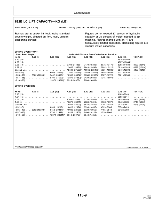 John Deere 892ELC Excavators Operator's Manuals (OMT161068) - Image 3
