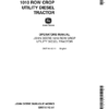 John Deere 1010 Row Crop Utility Diesel Tractor Operator's Manual (OMT16143)